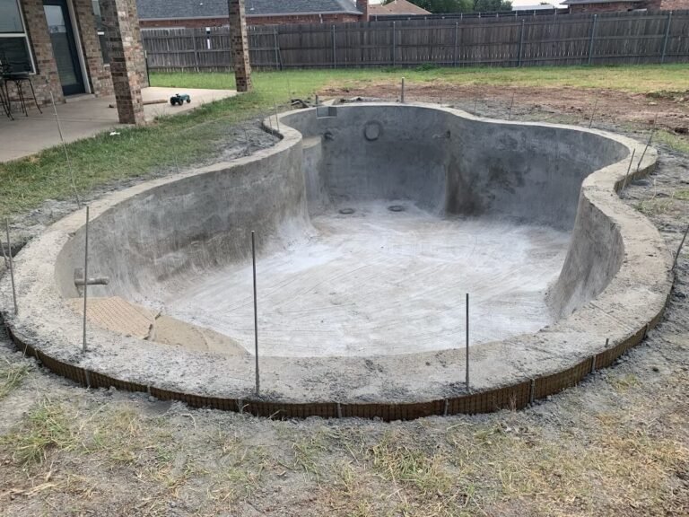 pool construction in progress