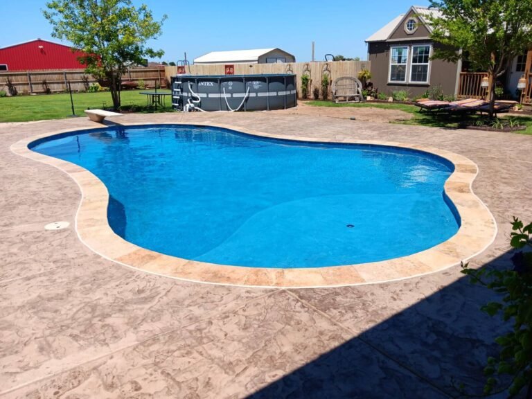 in ground backyard pool