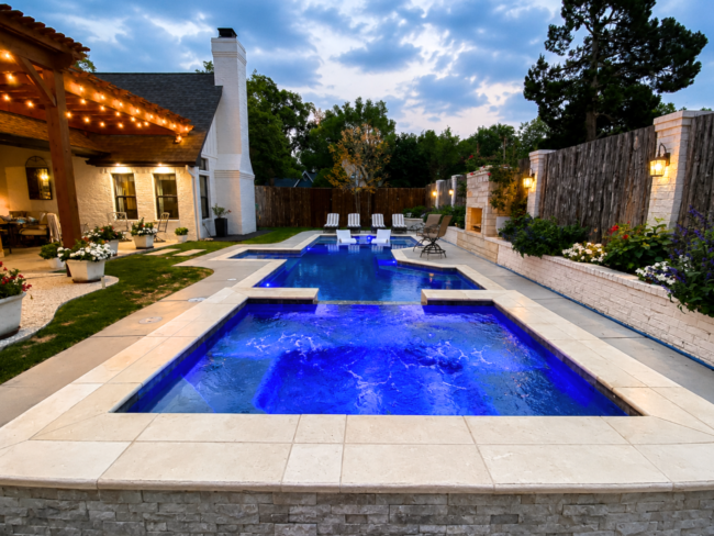 Custom Rectangle Swimming Pool in Amarillo, TX Custom Rectangle Swimming Pool in Amarillo, TX
